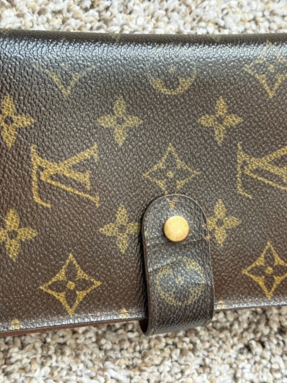 Louis Vuitton Brown & Gold Monogram Snap Wallet